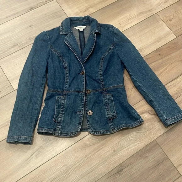 St Johns Bay petite small fitted Jean jacket - Picture 1 of 9
